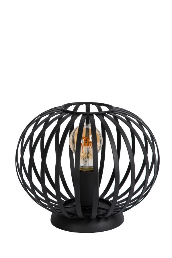 Lucide MANUELA - Lampe de table - Ø 25 cm - 1xE27 - Noir - UIT